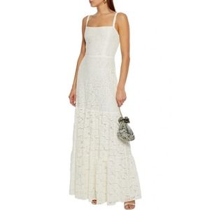 Reformation Dandelion Tiered Corded Lace Maxi Dress Gown In Ivory Wedding Size 2